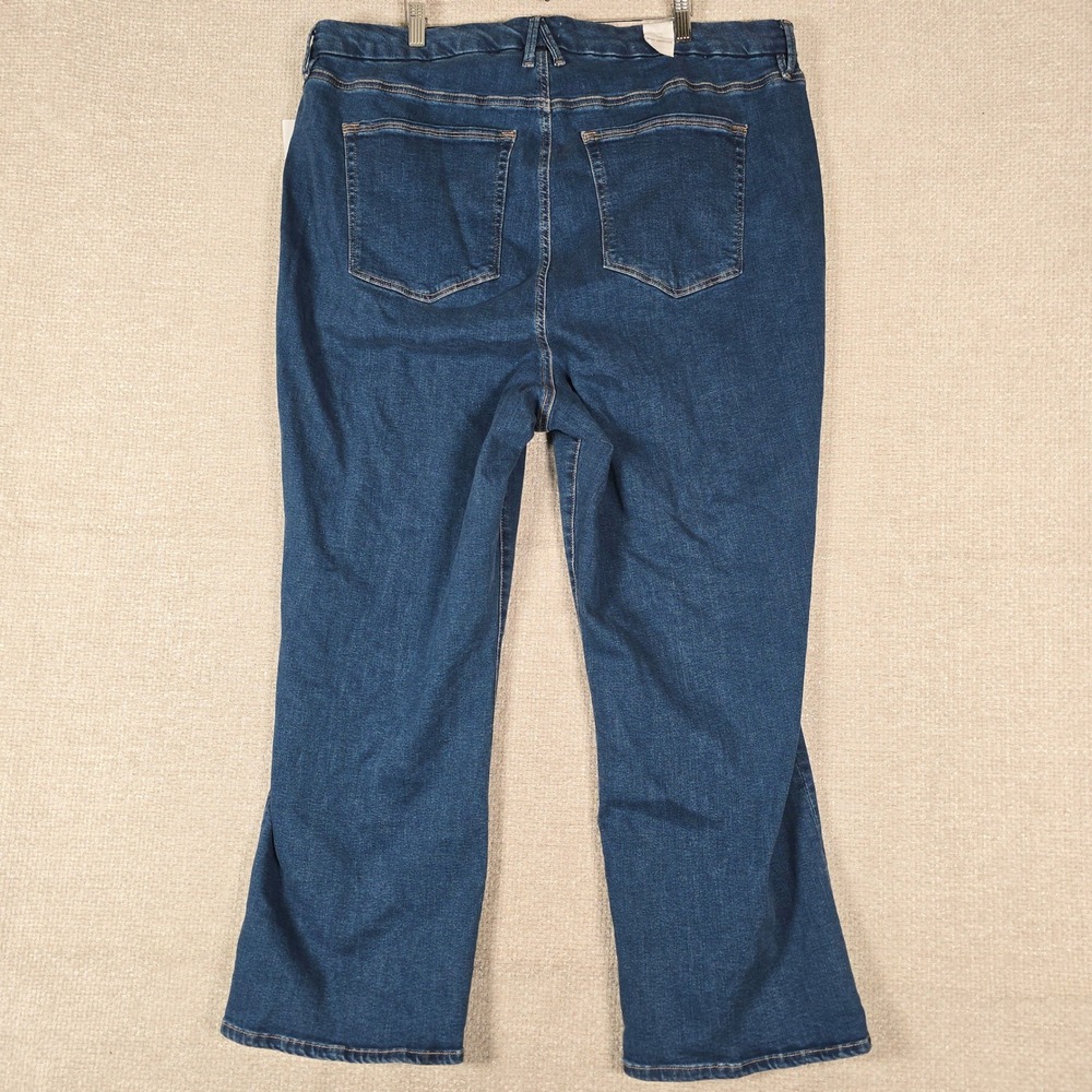 Good American Good Legs Straight Jeans Blue007 High Rise NWT Size 24 GLS873T - Picture 2 of 11